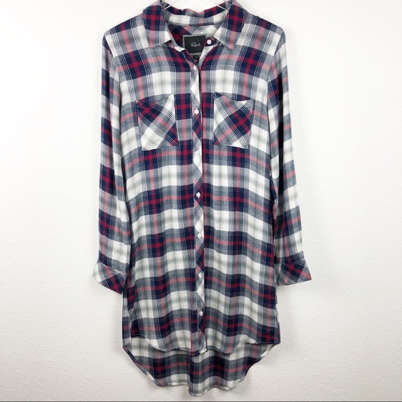 Rails Dresses & Skirts - Rails | Nadine Plaid Button Down Shirt Dress M